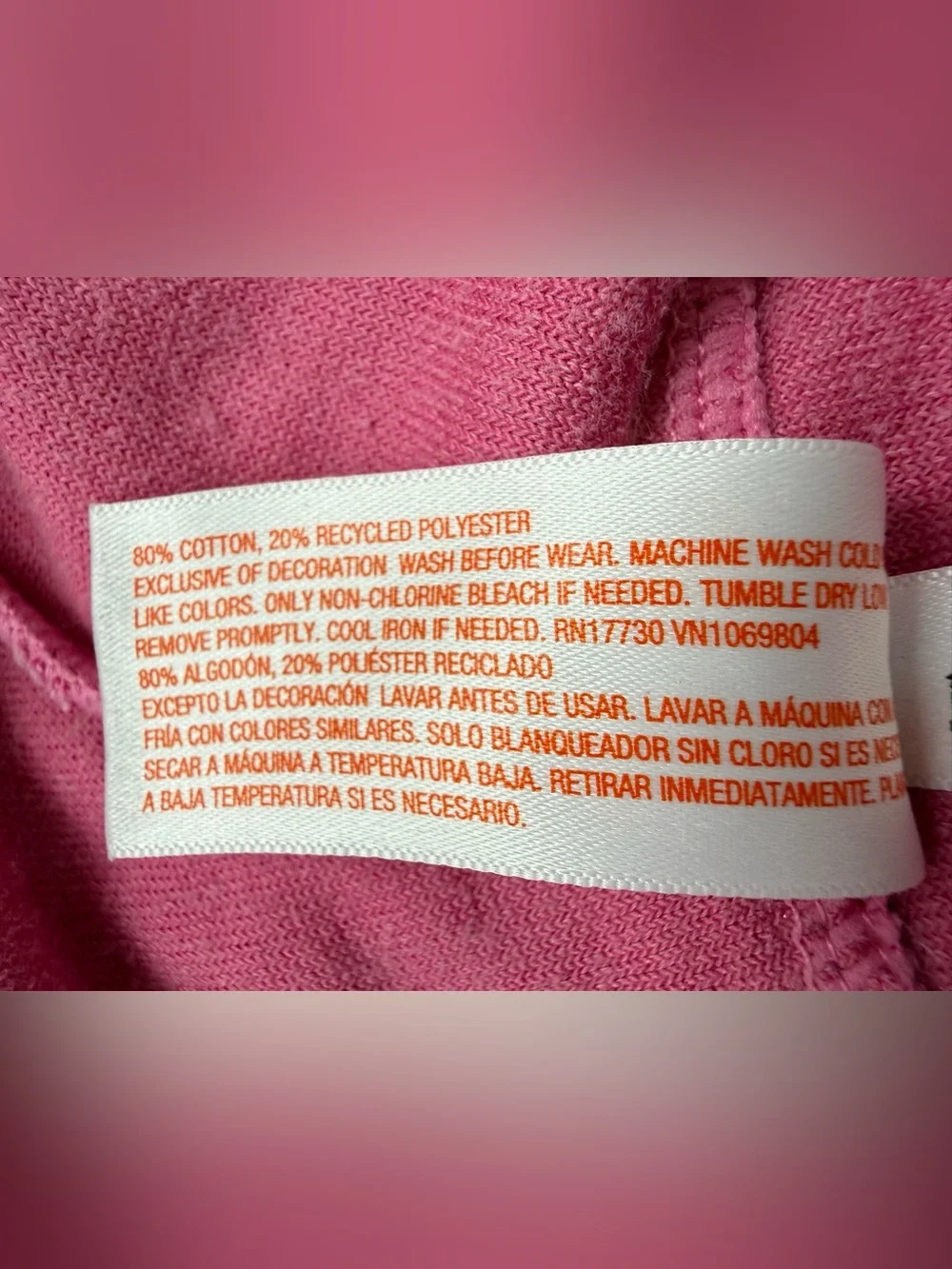 Cat & Jack Pink Terry Hooded Swim Cover-Up 4/5